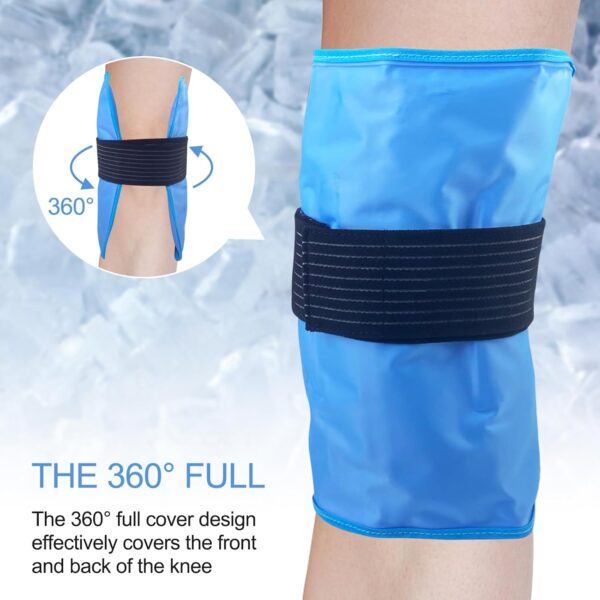 Lectorias Pack de 1 Bolsa de Gel Frio o Calor, Bolsas Hielo para Aliviar el Dolor de Rodilla, Terapia de Frío Caliente 36X28cm Grande para Hombros Rodillas Codos Caderas Espalda de Dolores y Lesiones. - Image 7
