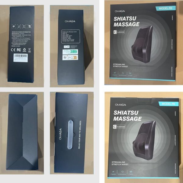 OMASSA Masajeador de espalda con calor, 3D masajeador electrico para aliviar el dolor, Masajeador de cuello, espalda, hombros y piernas para casa y la oficina, regalos para padres, amigos, Marrón - Image 10