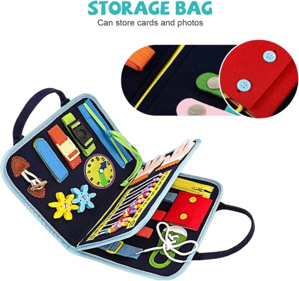 Manta Sensorial para Demencia, Actividades Reconfortantes y Relajantes para Demencia de Personas Mayores, Fidget Blanket, Ayuda para Alzheimer/Demencia/Asperger/Autismo y Ansiedad - Image 3
