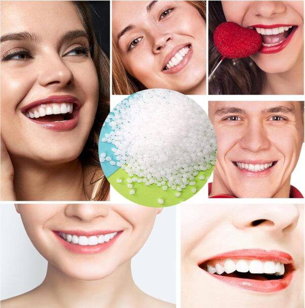 lankai Dientes Postizos Temporales, Perlas de Reparación Dental Temporal, Restauración Dental, Kit de Reparación de Dientes, Dientes Falsos Moldeables, para Prótesis Provisionales, Dientes rotos(100g) - Image 7