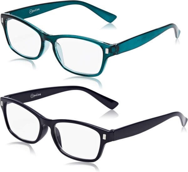 The Reading Glasses Company Gafas De Lectura Azul Oscuro Aguamarina Lectores Valor Pack 2 Hombres Mujeres Rr77-3Q +2,50 2 Unidades 58 g