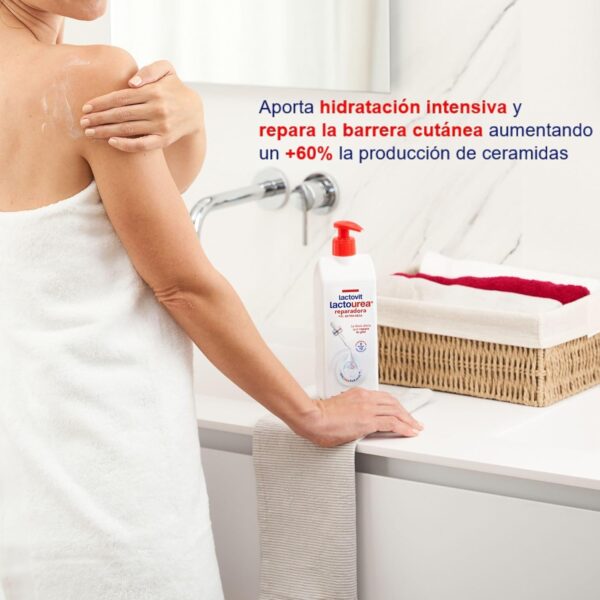 Lactovit - Leche Corporal Reparadora Lactourea con Protein Calcium, para Pieles Secas y Extra Secas - 400 ml - Image 3