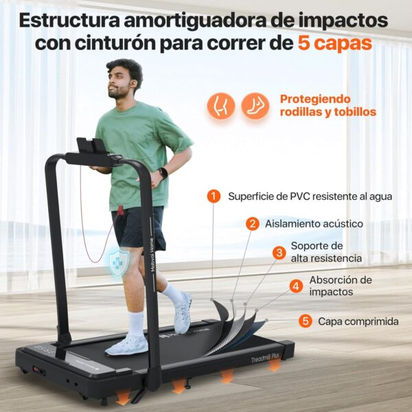 Mobvoi Home Treadmill Plus 3 en 1 Cinta de Correr Plegable para Debajo del Escritorio con Almohadilla para Caminar de 2,5 HP, compacta, para Oficina en casa, Control Remoto, 120 kg, 12 km/h - Image 7