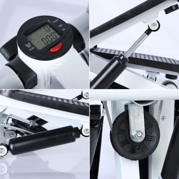Stepper de Fitness para Entrenamiento en Casa | Stepper de Bajo Impacto con Bandas de Resistencia o Manillar | Ejercicio de Cuerpo Completo en Casa o Gym | Entrenamiento Cardio y Tonificación Muscular - Image 4