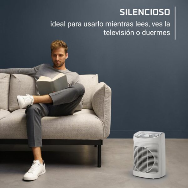Rowenta Instant Comfort Aqua - Calefactor bajo consumo de hasta 2400W, apto para baños, función Silence 45 dBA, 2 velocidades, termostato mecánico función anti-heladas, ventilador aire frío, SO6510 - Image 5