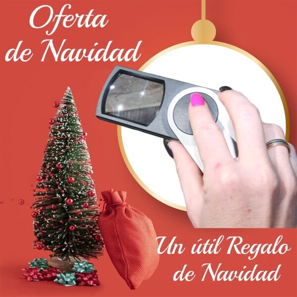 EasY Magnifier Lupa de Bolsillo con Luz LED 3X movil; Lupas pequeña para Manualidades Profesional; Lupa de Mano Niños iluminada para Leer; Regalos para Personas Mayores e Infantil - Image 2