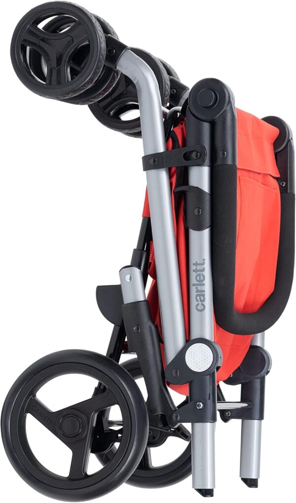Carlett - Pack Lite Duo|Carro de la Compra + Gancho de Regalo | Carrito Plegable para Supermercado | 4 Ruedas | Manillar Regulable y Freno de Seguridad | Bolsa Extensible 48L | Bolsa Térmica 10L |Rojo - Image 5