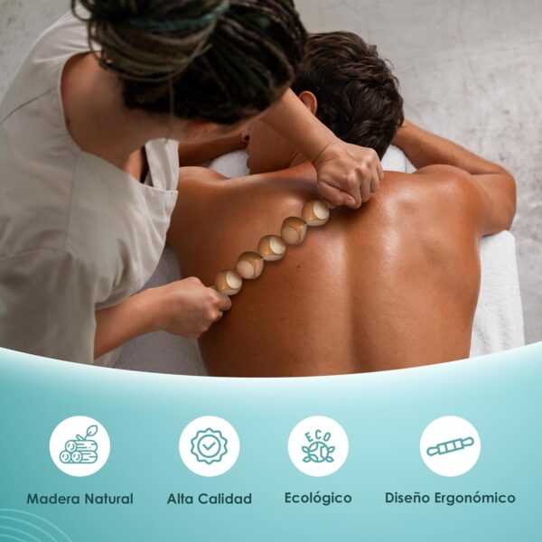 LUSARIS - Kit Maderoterapia Corporal Completo 7 Piezas - Masajeadores Faciales y de Pies Incluidos - Kit Masajes Relajantes - Maderoterapia Abdomen - Maderoterapia Corporal Celulitis - Kit Relajacion - Image 6