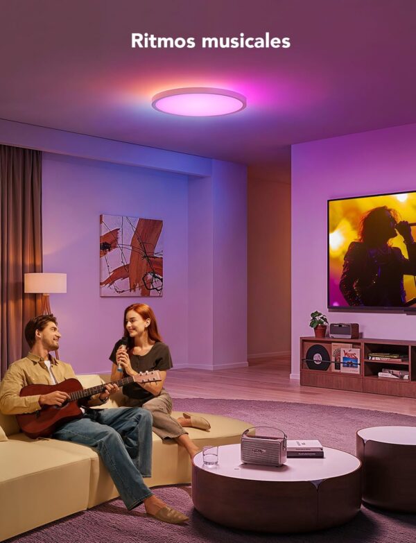 Govee RGBIC LED Plafón, 30cm Plafón Inteligente, 2400LM 2200-6500K Empotrable con 16 Millones de Colores DIY, Plafones para Dormitorio, Salón, Pasillo, Cocina - Image 3