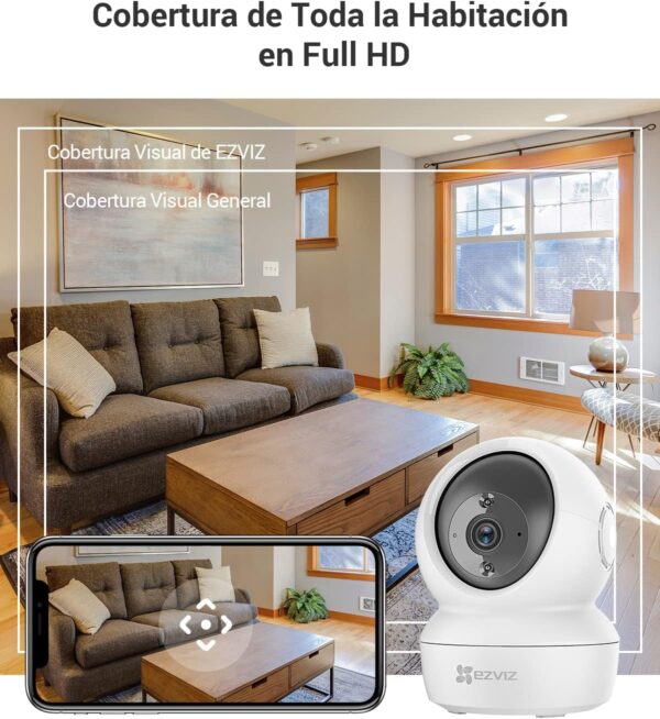 EZVIZ C6N (2-Pack) Cámaras Vigilancia WiFi Interior 360º, 1080P Camara Vigilancia Bebé/Mascotas, Visión Nocturna, Audio Bidireccional, Detección de Movimiento, Control Remoto, Compatible con Alexa - Image 3