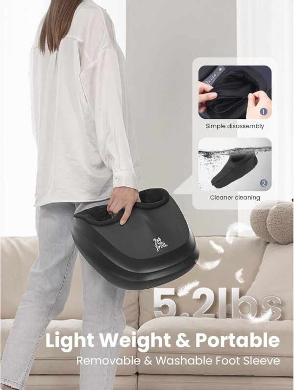BOB AND BRAD Lite Masajeador de Pies con Calor, Shiatsu Masajeador Pies para Fascitis Plantar, Masaje Pies de Amasado Profundo, Masajeador Pies Electrico Adapta a Pies Hasta Hombres Tamaño 46 - Image 7