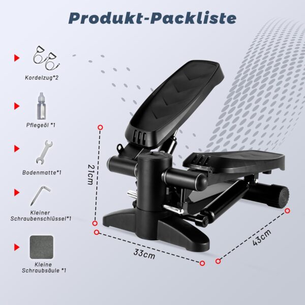 BOWEICORE Stepper para el Hogar, Steppers para Ejercicios con Pantalla LCD y Bandas de Resistencia para Principiantes y avanzados, para Entrenamiento de piernas y glúteos Máximo 150 kg - Image 2