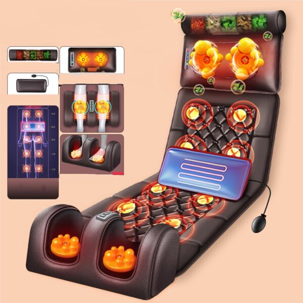 SSLW Estera De Masaje De Cuerpo Completo con Calor para Aliviar El Dolor De Espalda, Cama De Masaje De Espalda con 10 Motores Vibratorios, Vibración, Amasamiento Y Masaje De Todo El Cuerpo del Cuello - Image 8