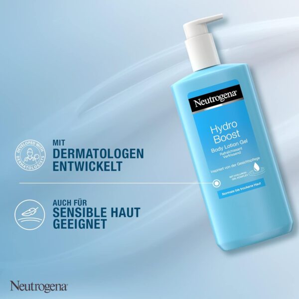 Neutrogena Hydro Boost Body Lotion Gel Crema Hidratante Ultraligera con Hialuron, para pieles normales a secas, 400 ml - Image 6