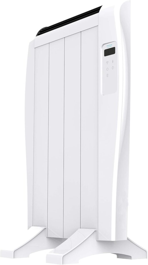 Cecotec Radiador Eléctrico Bajo Consumo Ready Warm 800 Thermal Connected. 4 Elementos, 600 W, De pared o pie, Temporizador, Mando a Distancia, Pantalla LCD, Control Wifi