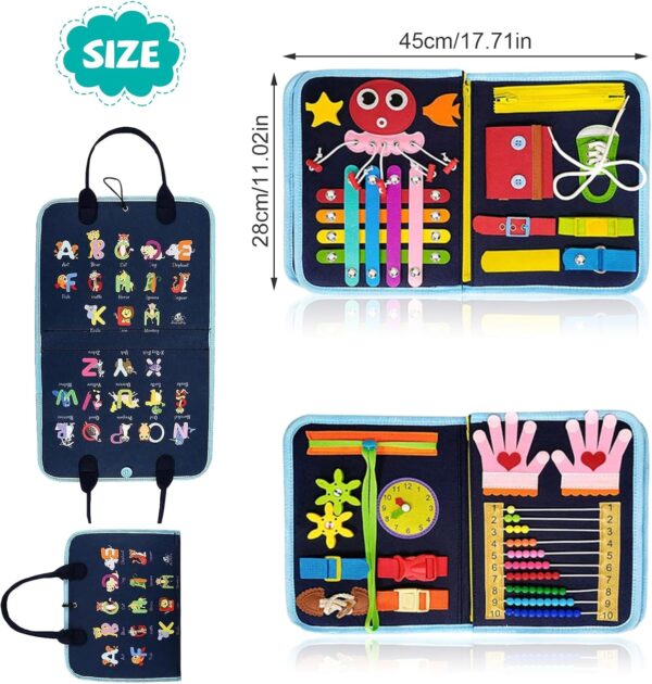 Manta Sensorial para Demencia, Actividades Reconfortantes y Relajantes para Demencia de Personas Mayores, Fidget Blanket, Ayuda para Alzheimer/Demencia/Asperger/Autismo y Ansiedad - Image 4