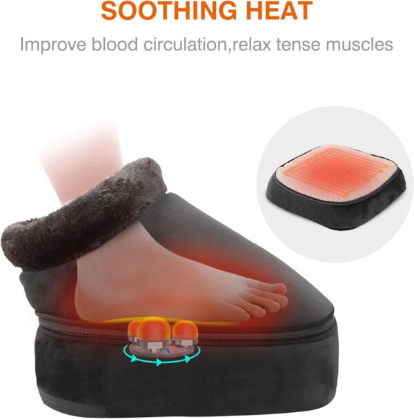 Snailax 2 en 1 Shiatsu Masajeador de Pies con Calefacción, Calentador de Pies o Masaje de Espalda, Masaje de Pies y Alivio del Dolor de Pies, Regalo Original para Mujeres/Hombres/Mamá/Papá - Image 2