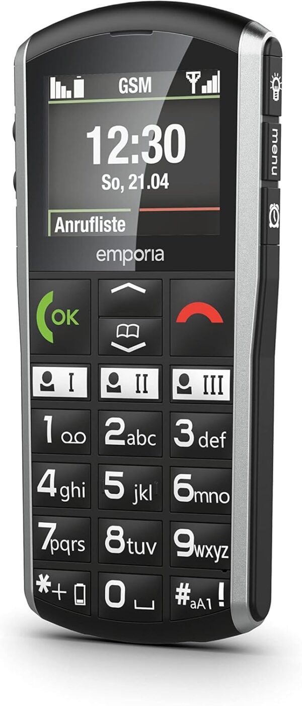 Emporia Simplicity - Teléfono móvil para Personas Mayores, sin Contrato, con botón de Emergencia, Pantalla de 2 Pulgadas, Color Negro - Image 8