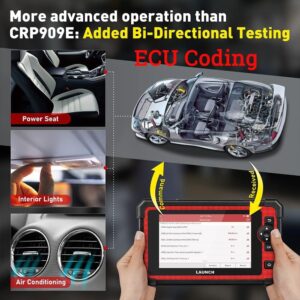 LAUNCH CRP919E OBD2 Herramienta de Diagnóstico de Sistema Completo con Control ...
