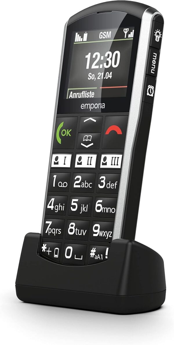 Emporia Simplicity - Teléfono móvil para Personas Mayores, sin Contrato, con botón de Emergencia, Pantalla de 2 Pulgadas, Color Negro - Image 6