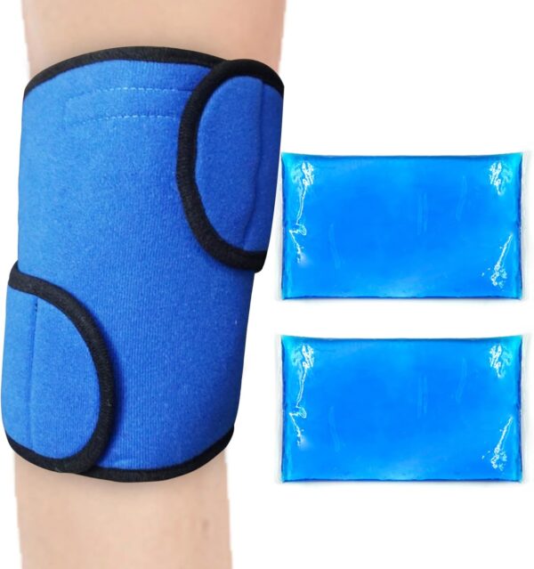Paquete de Frío de Gel de Hielo para Rodilla Reutilizable con Cintas – Bolsa Gel Hielo Frío y Calor para Cirugía de Reemplazo, Hinchazón, Alivio del Dolor Articular, Artritis y Más - 8"x 5,5"