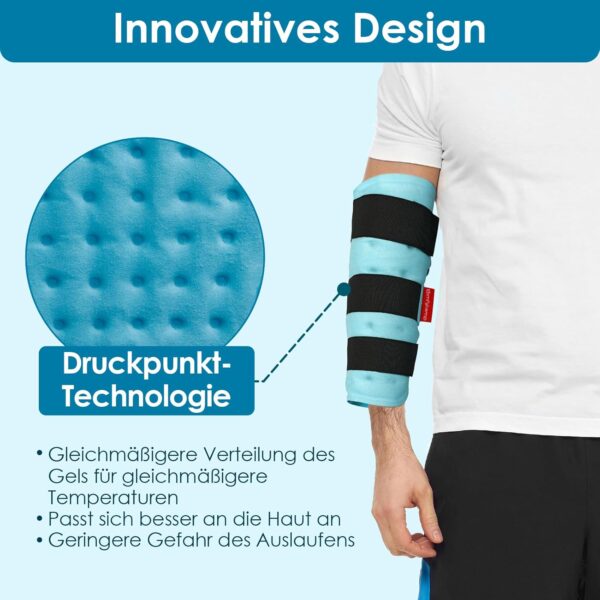 Comfytemp 2 Paquetes de Bolsas de Hielo Reutilizables para Pantorrillas, Rodillas, Piernas, Brazos, Hombros, Cuello y Codos para Aliviar el Dolor, Tendinitis 30 x 30cm - Image 3