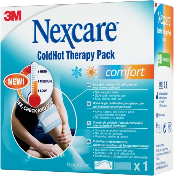Nexcare ColdHot Therapy Pack Comfort, Caja de 1 Unidad (11cm x 26cm) Ayuda a Disminuir la Hinchazón, la Inflamación y el Dolor, Bolsa Reutilizable con Gel no Tóxico - Image 2