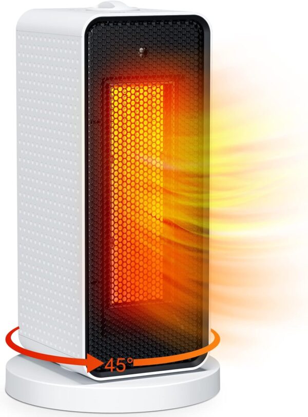 Calentador portátil Calefactor Bajo Consumo Baño Ninonly 11200W Calefactor Bajo Consumo con 90° Oscilación Automática, Protección Contra Sobrecalentamiento y Volcado 6 Modos para Casa, Habitaciones