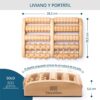 TheraFlow Masajeador Dual de Pies - Acupuntura Shiatsu Original - Madera - Talle XL con Rodillo de Acupresión para y Alivio de Fascitis Plantar - Con Gráfico de Reflexología Podal y Manual de Uso - XL - Image 6