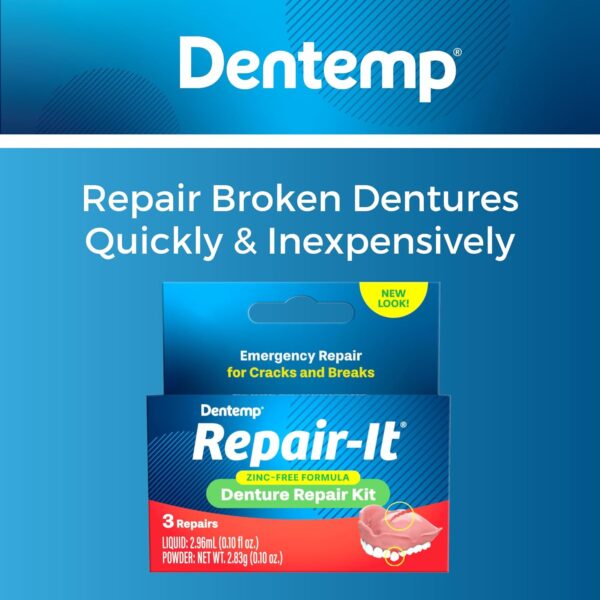 D.O.C. Repair-It Advanced Formula Kit de reparación de dentaduras postizas 3 ea Pack-2 - Image 3