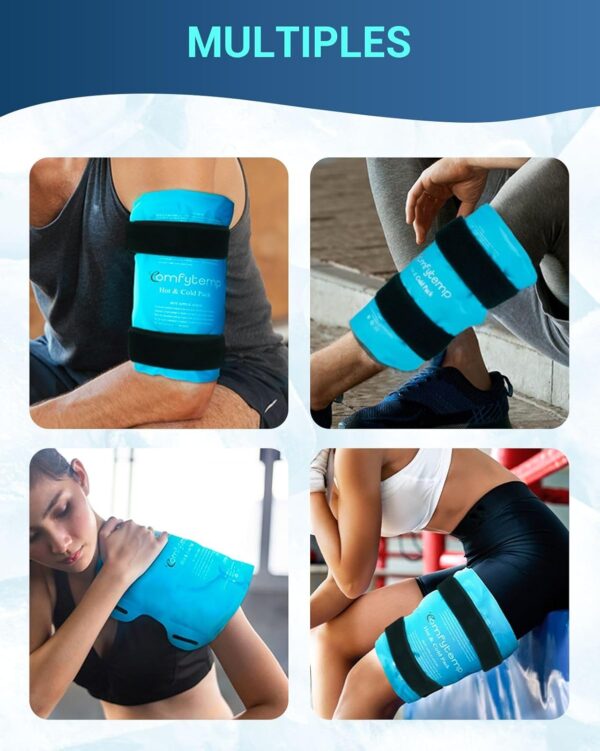 Comfytemp Bolsa de Hielo para Aliviar el Dolor de Rodilla, Terapia de Frío Caliente Reutilizable Gel Frio para Lesiones en La Rodilla, Hinchazón, Esguinces, Cirugía de Reemplazo de Rodilla - Image 7