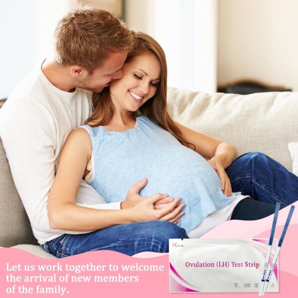 50 Piezas Test de Ovulación, Prueba de Ovulación, 25 miu/ml Sensibilidad, Test Ovulación Tira Rápido Fácil de Usar, Prueba de Fertilidad Familiar Femenina, Resultados Rápidos y Precisos - Image 6