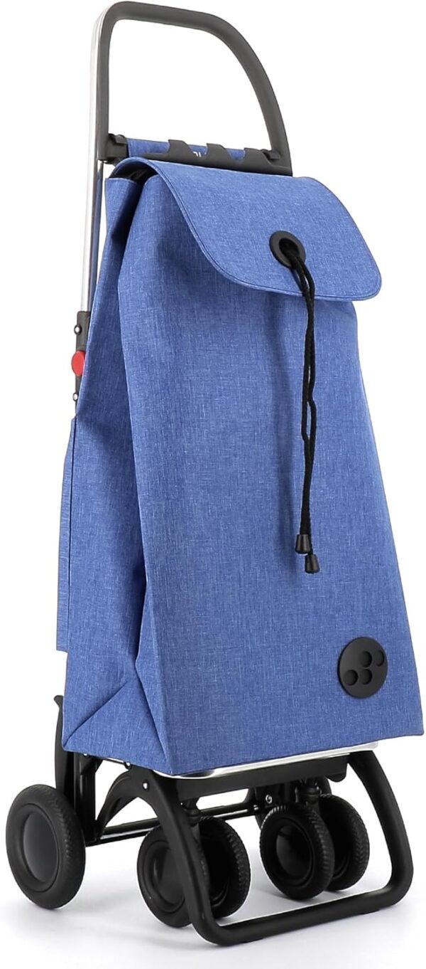 Carro Rolser I-MAX Tweed 4 Ruedas 2 Giratorias Plegable - Azul