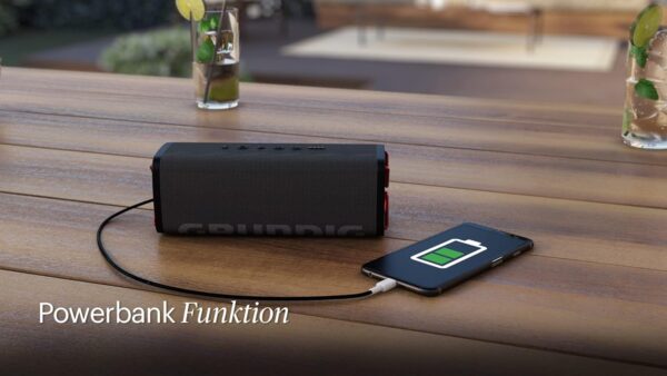 Grundig GBT Band Black: altavoz Bluetooth con radio DAB+ y FM, alcance de 30 metros, más de 8 horas de reproducción, batería de 3,7 V con 2000 mAh, versión Bluetooth V5.0 - Image 5