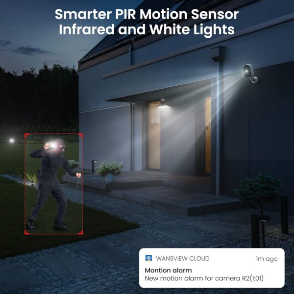 GALAYOU Camara Vigilancia WiFi Exterior sin Cable - 2K Cámara Vigilancia WiFi Exterior/Interior Bateria Recargable con Detección de Movimiento PIR, Visión Nocturna en Color, Impermeable - Image 4