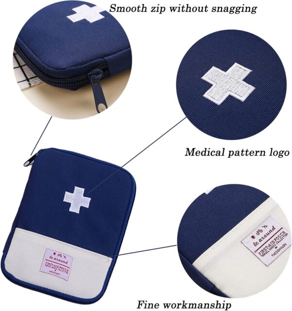 2 Piezas Mini Kit Bolsa Primeros Auxilios, Bolsa Médica Vacio, para Exteriores, Viajes, Camping ( Los Medicamentos no Están Incluidos) - Image 7