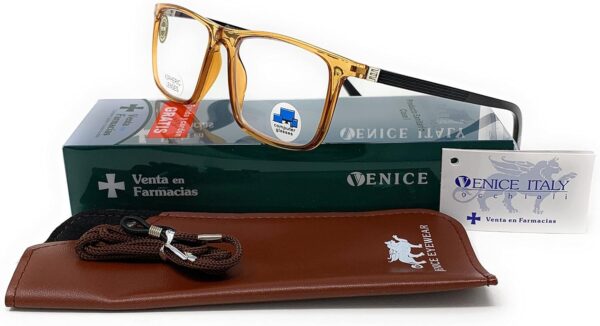Triple Flex VENICE UNISEX Son gafas tres veces más resistentes, de TR90, material utilizado en aeronáutica. ULTRALIGERAS y anti fatiga ocular, ANTI-LUZ AZUL (+1.50, Marrón)