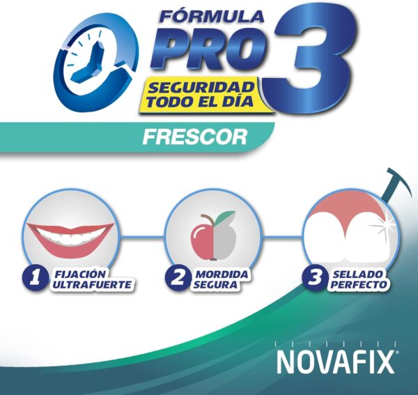 Urgo Novafix - Pro3 Frescor - Fijación ultrafuerte - Crema adhesiva dentaduras postizas - 50 g - Image 2