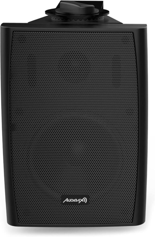Audibax Elipse 4 Black - Altavoces Pasivos de Estantería HiFi - Pareja de Altavoces Estereo de 2 Vías - Potencia Continua de 20W - Soporte de Pared Incluido - Altavoces con Woofer de 4" - Image 5
