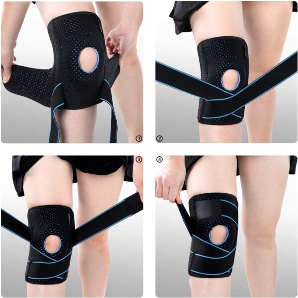 Rodilleras Deportivas 2 Piezas, OFUN Ajustable rodilleras menisco y ligamento con Estabilizadores Laterales y Almohadillas de Rótula en Gel, Rodillera de Rotuliana para Correr, Baloncesto, Crossfit - Image 4