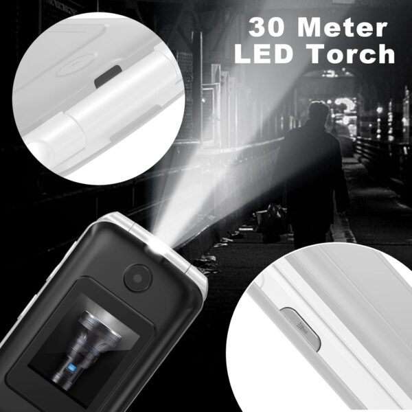 4G Telefono Movil Libres para Mayores, Telefonos Moviles Teclas Grandes con Tapa, Gran Pantalla de 2,8" + 1,77, SOS Notruftaste, Movil Basico Gente Mayor Dual SIM con 1200mAh Akku, Ladestation(Negro) - Image 9