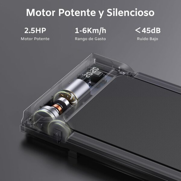 TheNeat 2 en 1 Cinta de Correr, 2,5HP Cinta de Andar Ultra Silenciosa, 1-6km/h Walking Pad Treadmill, Cinta Caminar con Control Remoto y Pantalla LED, Caminadora Electrica para Casa/Oficina - Image 4