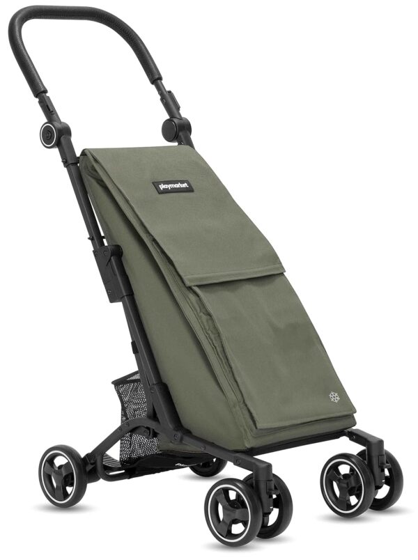 Playmarket Pocket Premium. Carro de la Compra Plegado ultracompacto y Ligero. 4 Ruedas y Freno. Capacidad 50L
