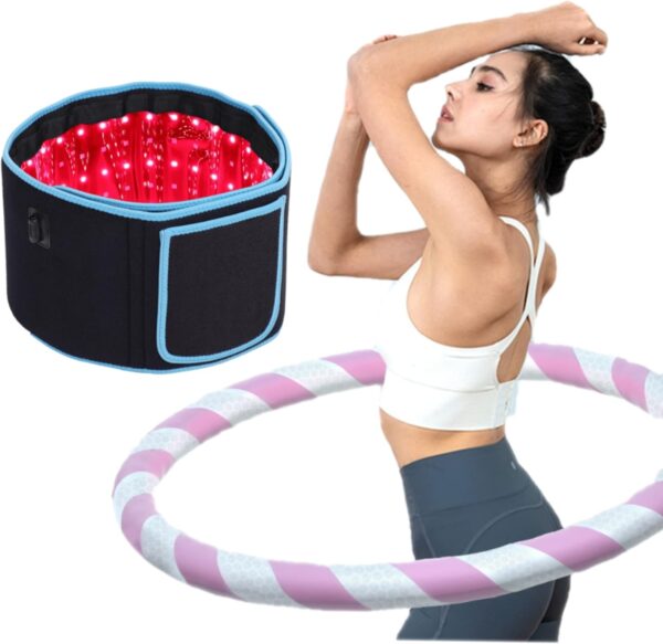 Cinturón de terapia de luz roja e infrarroja para alivio del dolor, envoltura flexible, almohadilla de terapia profunda con temporizador para espalda hombro articulaciones dolor muscular