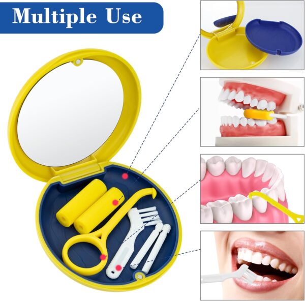 2 Piezas caja ferula dental con Herramienta de Eliminación de Alineadores y Masticador Invisible, Apto Aparatos de Ortodoncia, Alineadores Invisibles y Fundas Dentales (Amarillo+Verde) - Image 4