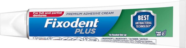 Fixodent Plus Adhesivo para dentadura antibacteriana, 40 g - Image 2