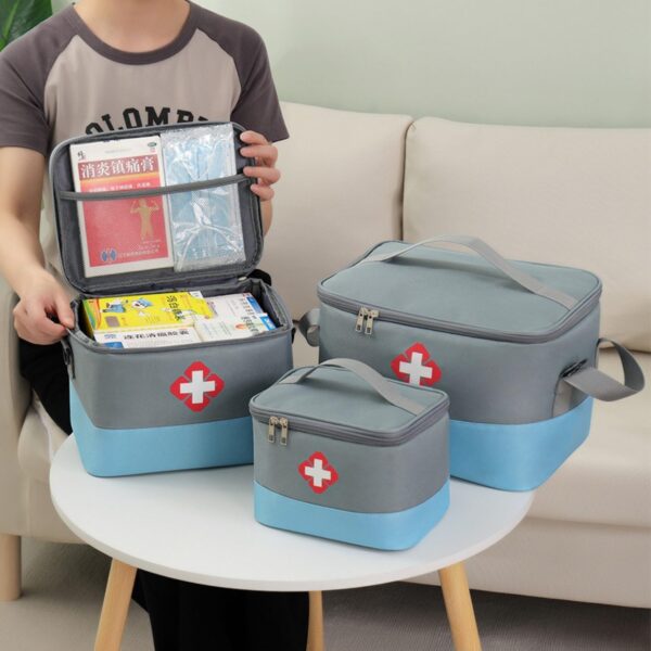 Bolsa para medicamentos, Bolsa Impermeable de Primeros Auxilios, Bolsa médica de Emergencia, Bolsa médica Impermeable con Correa para el Hombro, Portátil Impermeable Botiquín Médico Vacío - Image 5
