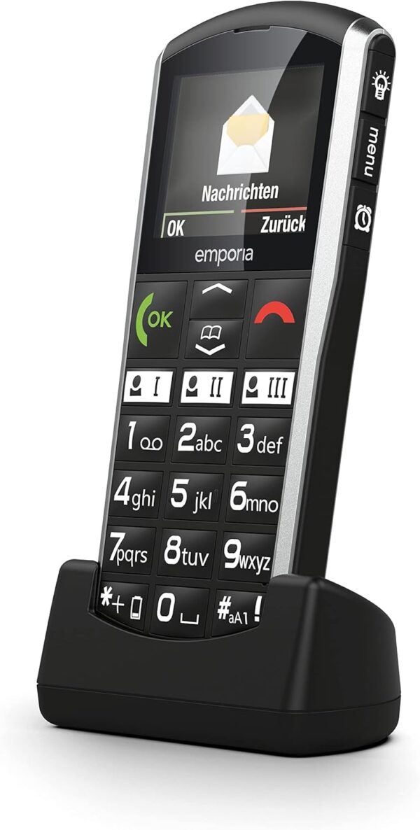 Emporia Simplicity - Teléfono móvil para Personas Mayores, sin Contrato, con botón de Emergencia, Pantalla de 2 Pulgadas, Color Negro - Image 5