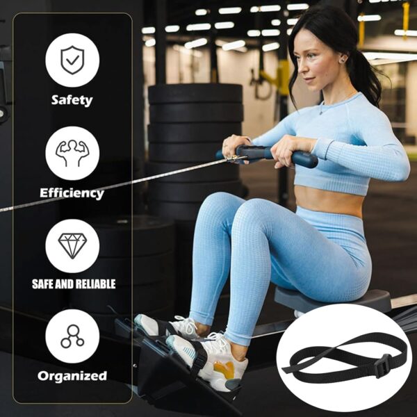 WNXGNHO Correa de pie de repuesto para fitness, correa de pie fija ajustable para máquina de remo para fitness, deportes en casa - Image 2