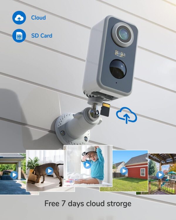 DEATTI Cámara de Vigilancia WiFi Exterior con Batería Recargable, 2K Camaras Vigilancia Domicilio WiFi, Visión Nocturna en Color, Detección de Movimiento PIR, Audio Bidireccional, IP66 - Image 6